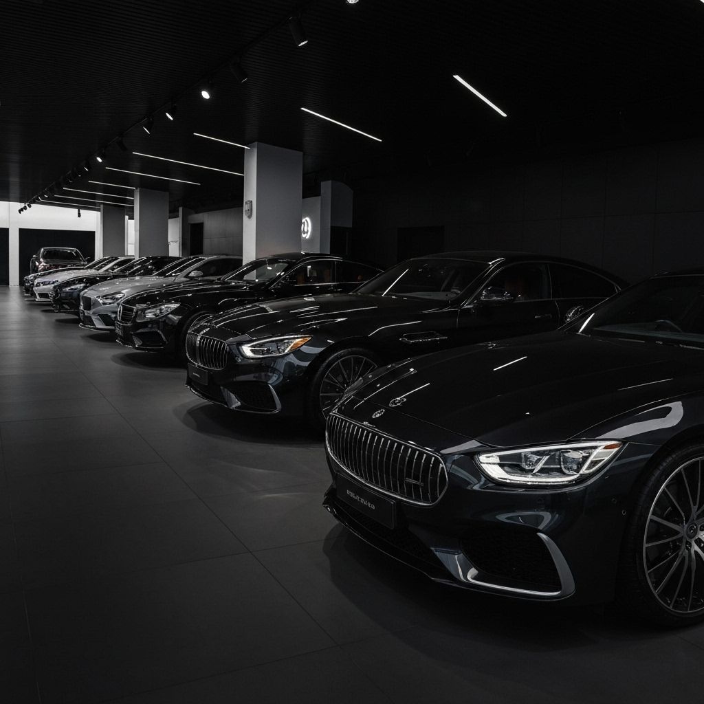 Автомобили в ряд